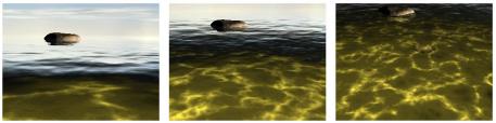 Анимированная модель морской поверхности