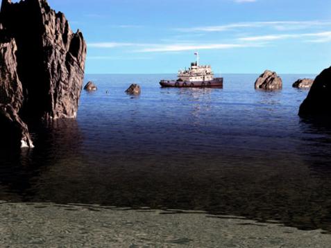 Анимированная модель морской поверхности