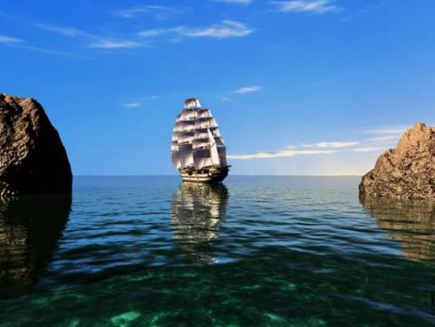 Анимированная модель морской поверхности